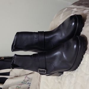 Steve Madden Black Zip Up Ankle Boots (10)